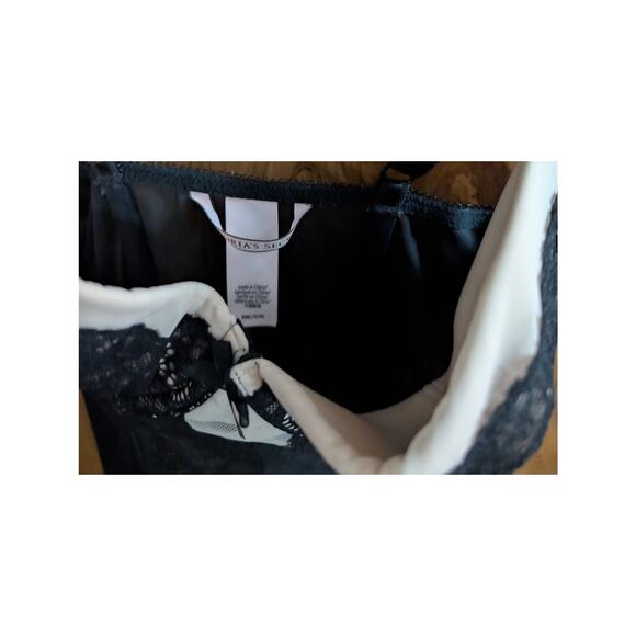 Victoria's Secret 34C Corset Longline Bra Lace Garters Black Nude Sexy Lingerie - Picture 2 of 3